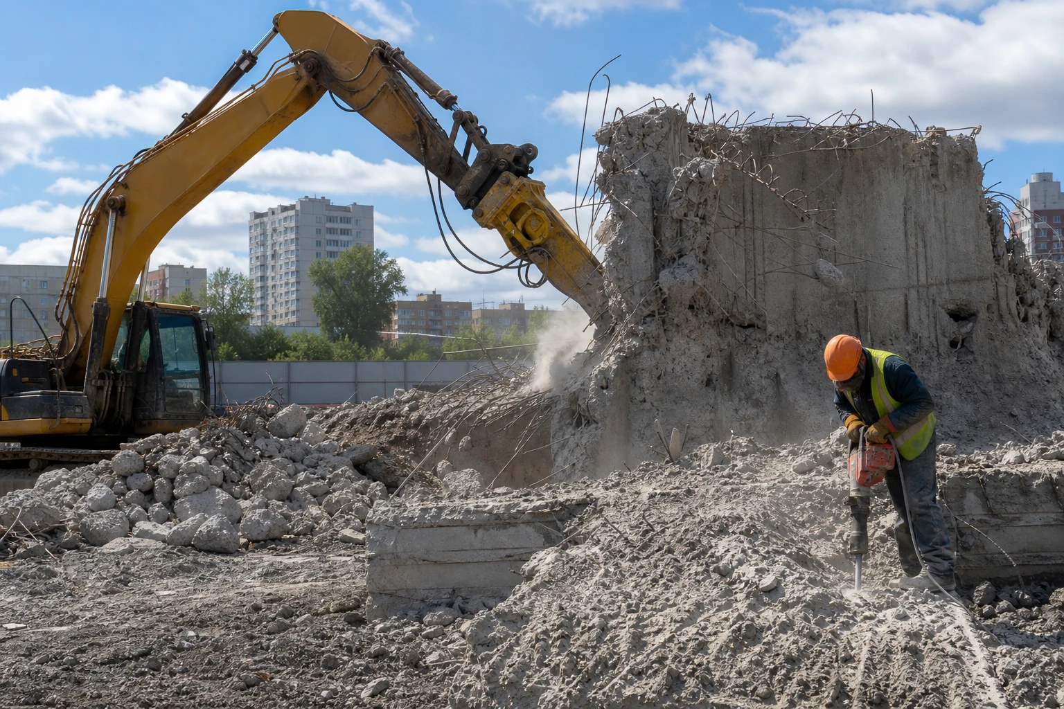 Демонтаж бетонных конструкций